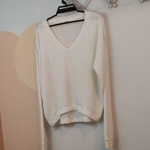 Lavon White Long Sleeve Blouse